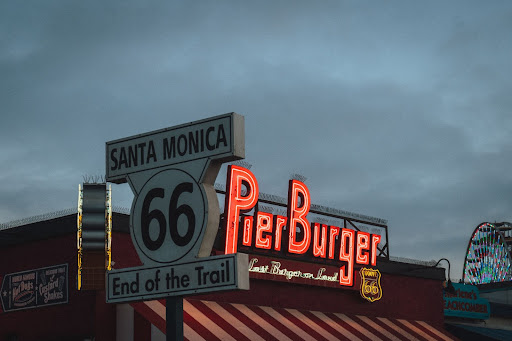 Pier Burger Sign Inslatted